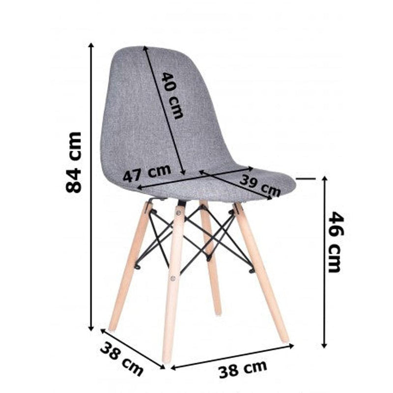 Scaun tapitat K-Boston 47 x 84 x 47 gri