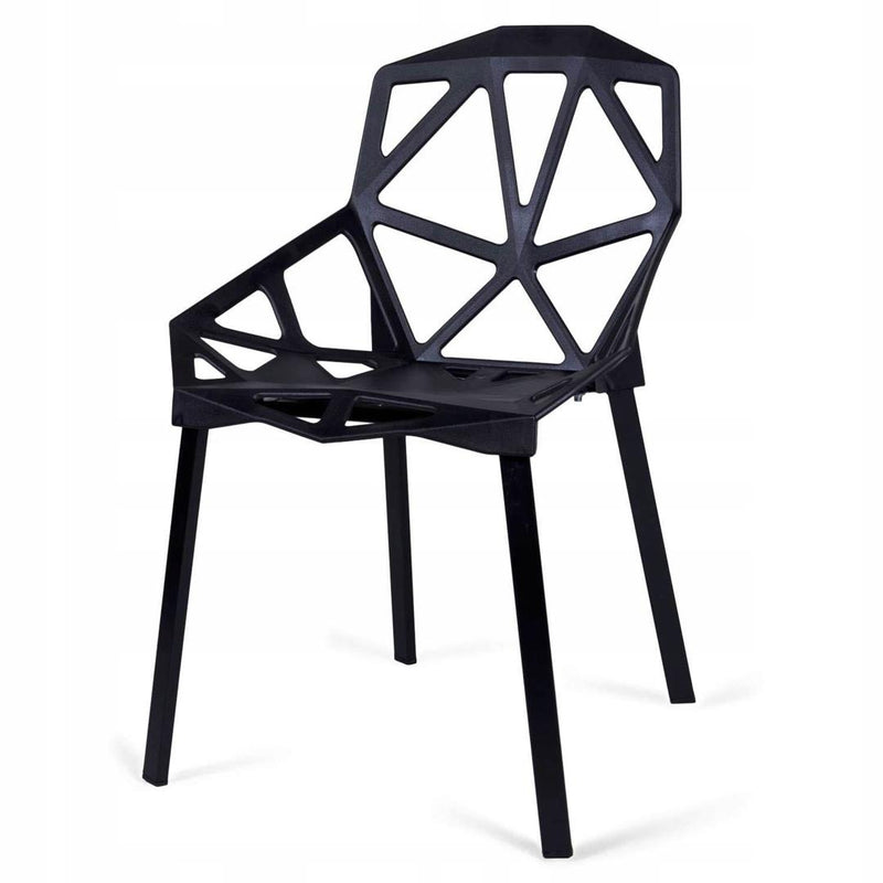 Set de 4 scaune Vector 46 x 82 x 54 negru