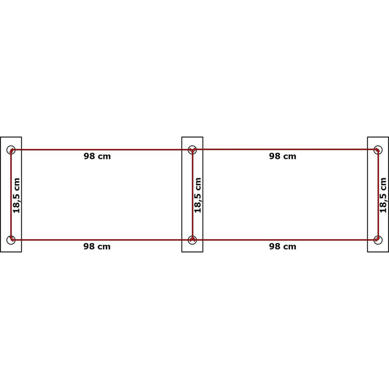 Marchiza copertina fixa 100 x 200 negru