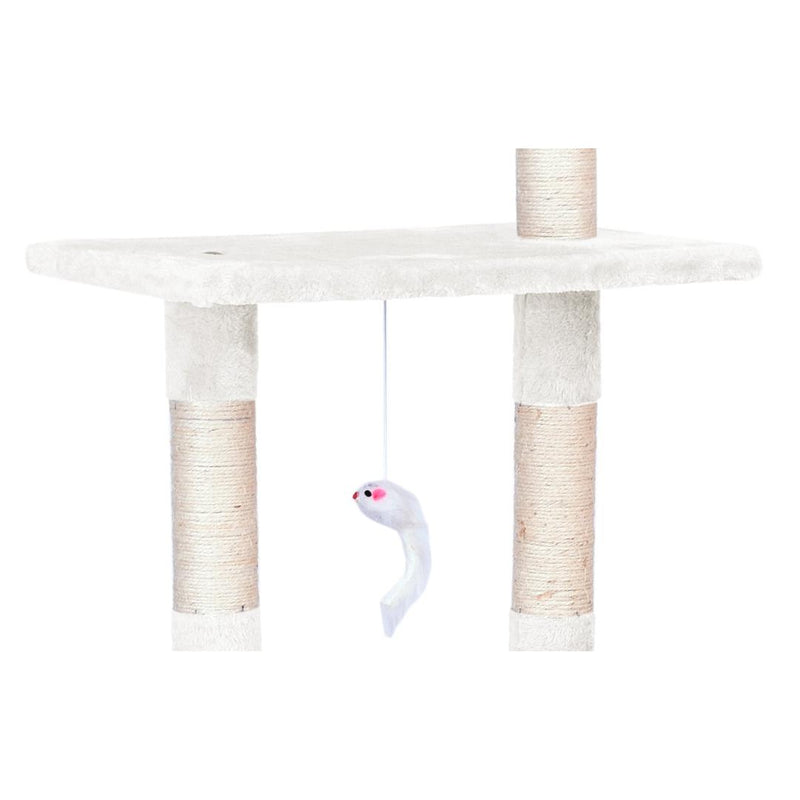 Ansamblu de joaca pentru pisici cu hamac Sorbo 150 cm crem