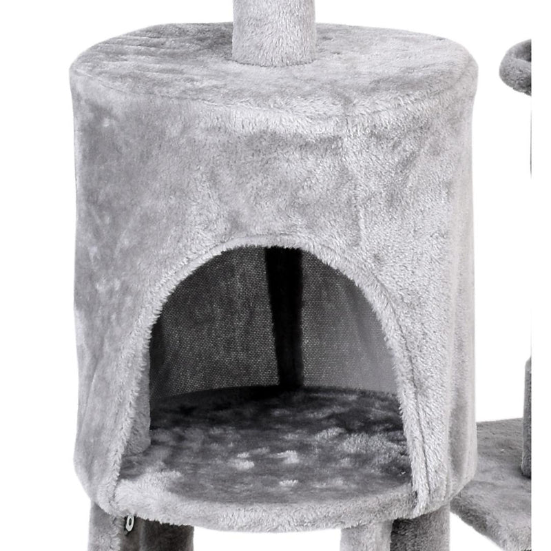 Ansamblu de joaca pentru pisici cu hamac Sorbo 150 cm gri