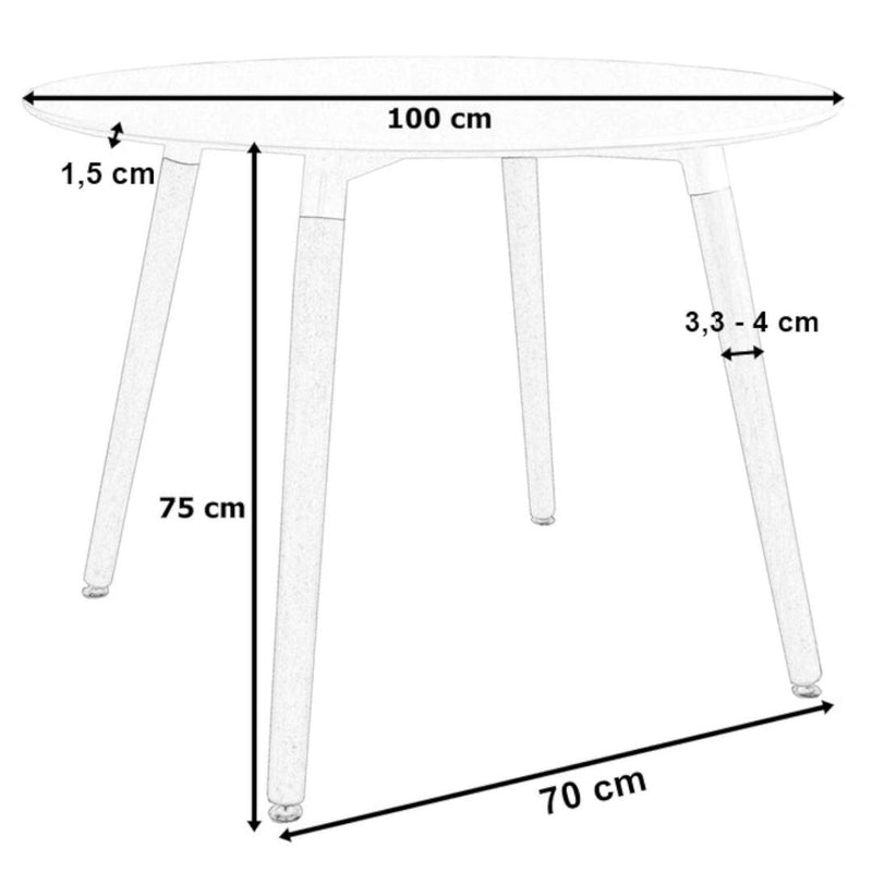 Masuta de cafea Massimo 100 x 75 negru