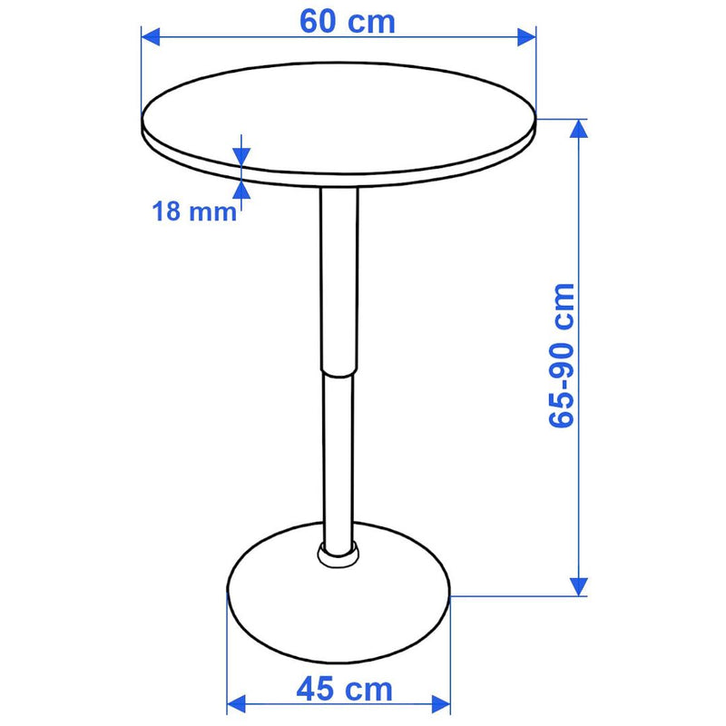 Masuta de cafea Rumba 60 x 65-90 alb