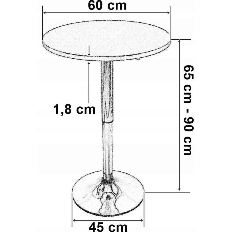 Masuta de cafea Rumba 60 x 65-90 alb