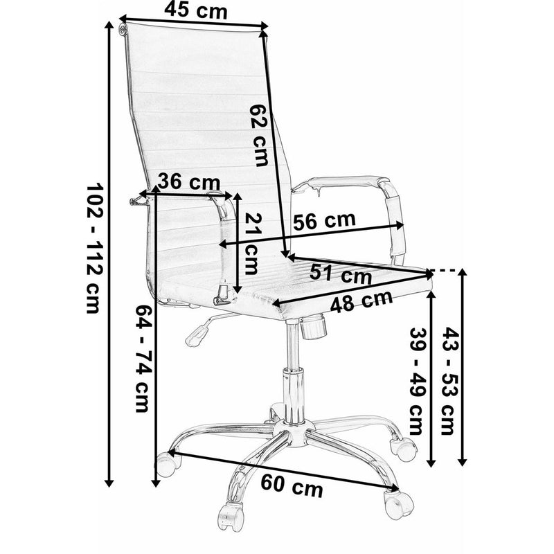 Scaun birou Santino 60 x 102-112 x 63 gri