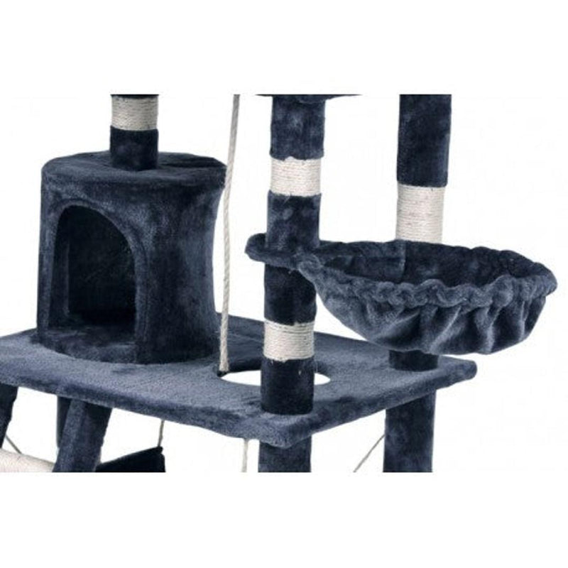 Ansamblu de joaca pentru pisici cu hamac Tasso 140 cm antracit