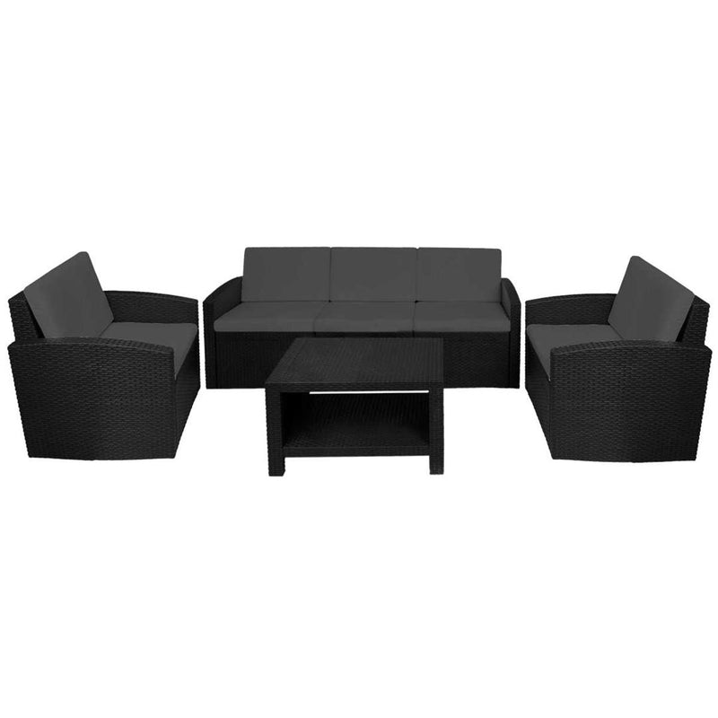 Set de mobilier gradina terasa Siesta 63 x 55 x 188 negru