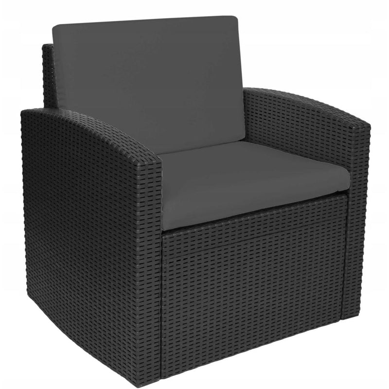 Set de mobilier gradina terasa Siesta 63 x 55 x 188 negru