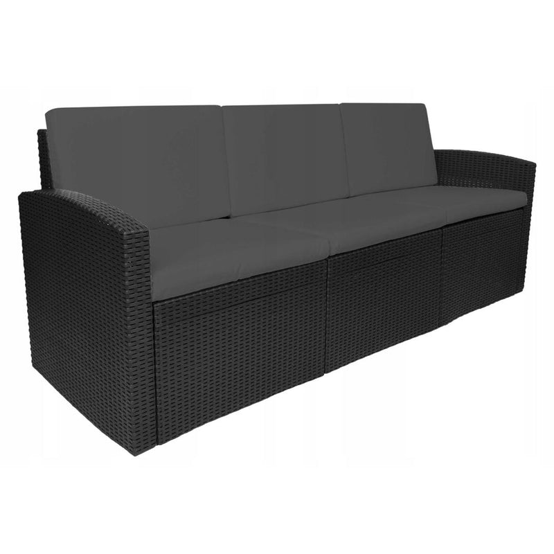 Set de mobilier gradina terasa Siesta 63 x 55 x 188 negru