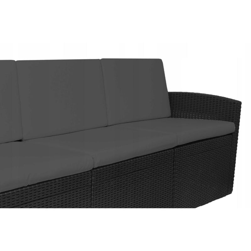 Set de mobilier gradina terasa Siesta 63 x 55 x 188 negru