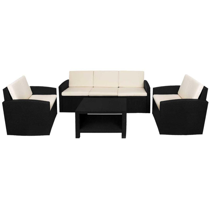 Set de mobilier gradina terasa Siesta 63 x 55 x 188 negru, bej