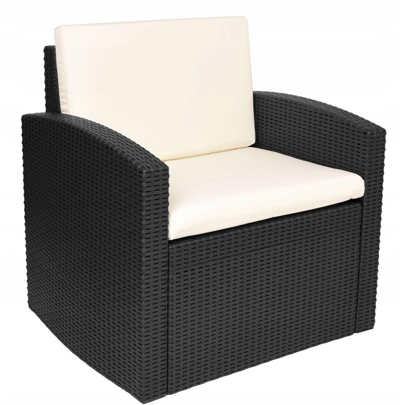 Set de mobilier gradina terasa Siesta 63 x 55 x 188 negru, bej