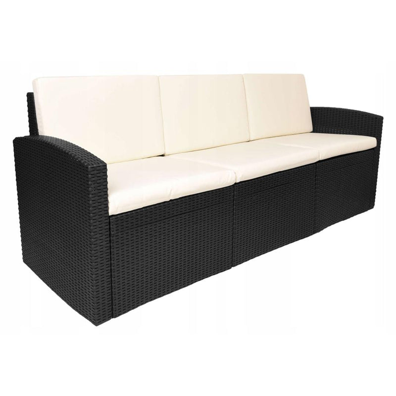 Set de mobilier gradina terasa Siesta 63 x 55 x 188 negru, bej