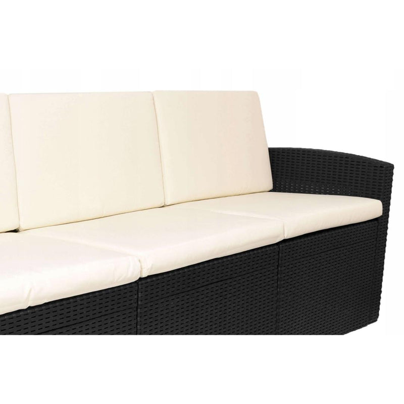 Set de mobilier gradina terasa Siesta 63 x 55 x 188 negru, bej