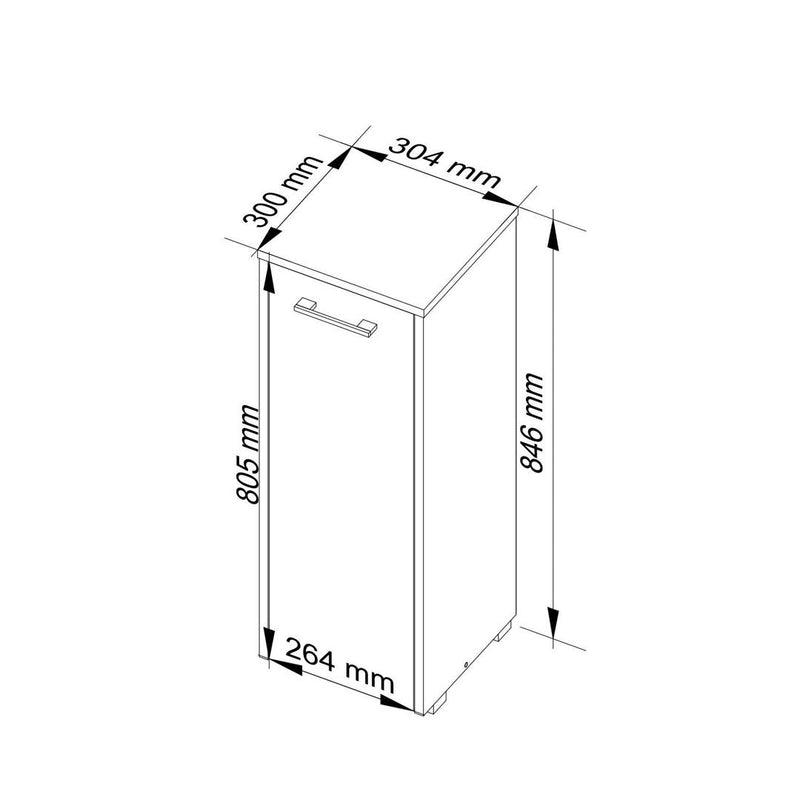 Dulap de baie Fin 30 x 85 x 30 alb, sonoma