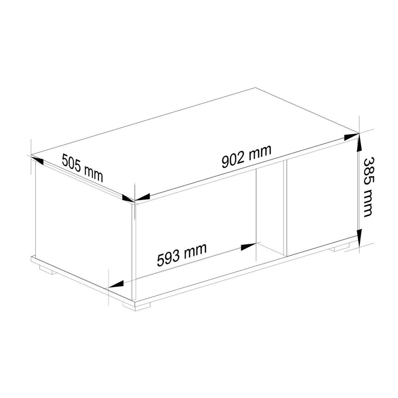 Masuta de cafea Juliet 90 x 38 x 51 cm alb