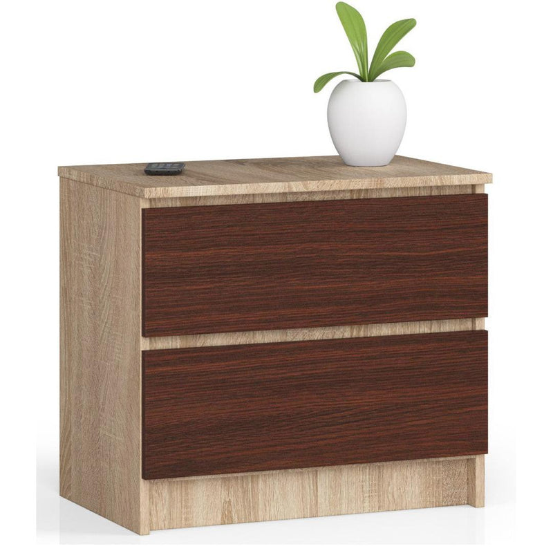 Noptiera cu 2 sertarele 60 x 55 x 40 setjar, wenge