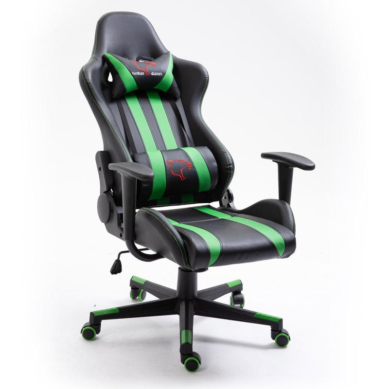 Scaun gaming F4G FG33 71 x 70 x 135 cm negru, verde