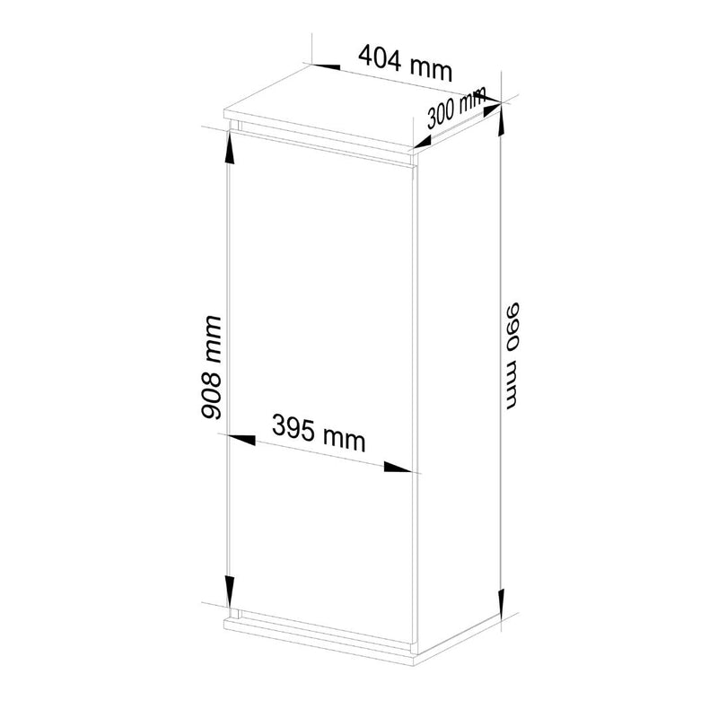 Dulap suspendat vertical 40 x 99 x 30 cm alb, sonoma