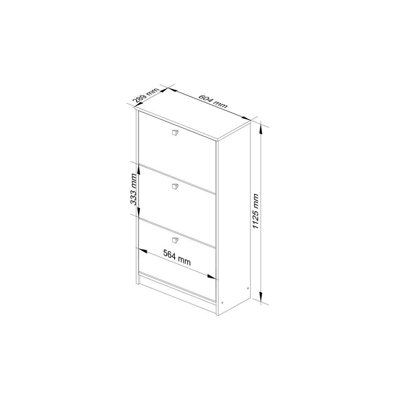 Pantofar 3 sertare 60 x 113 x 28.5 cm arin