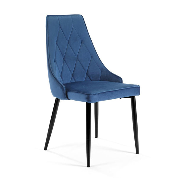 Set 4 scaune tapitate albastru