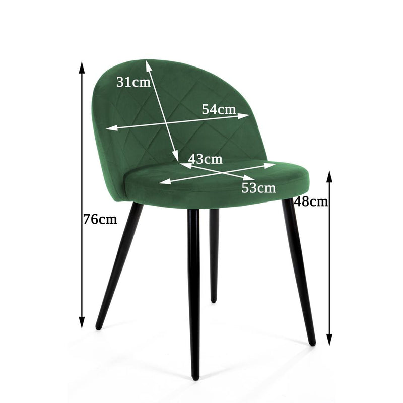 Scaun tapitat 53 x 43 x 76 cm verde