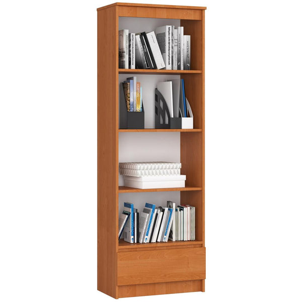 Biblioteca cu 1 sertar 4 rafturi 60 x 180 x 35 arin