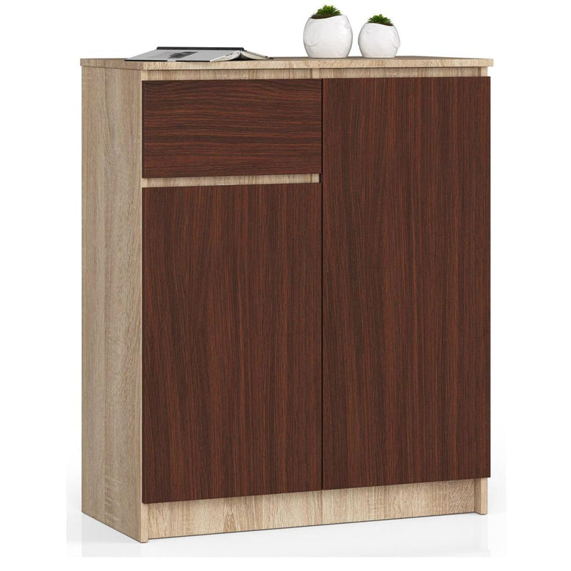 Comoda cu 2 usi 1 sertar 80 x 99 x 40 setjar, wenge