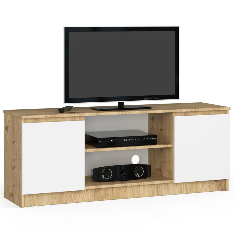 Comoda TV 140 x 55 x 40 alb, stejar