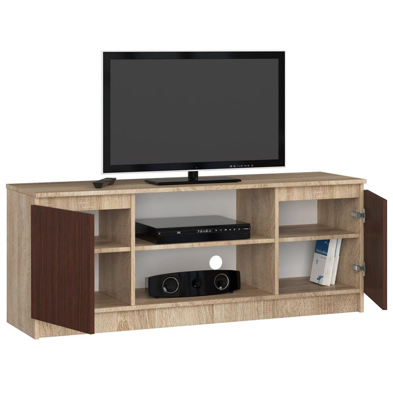 Comoda TV cu 2 usi si 2 rafturi 140 x 55 x 40 sonoma, wenge