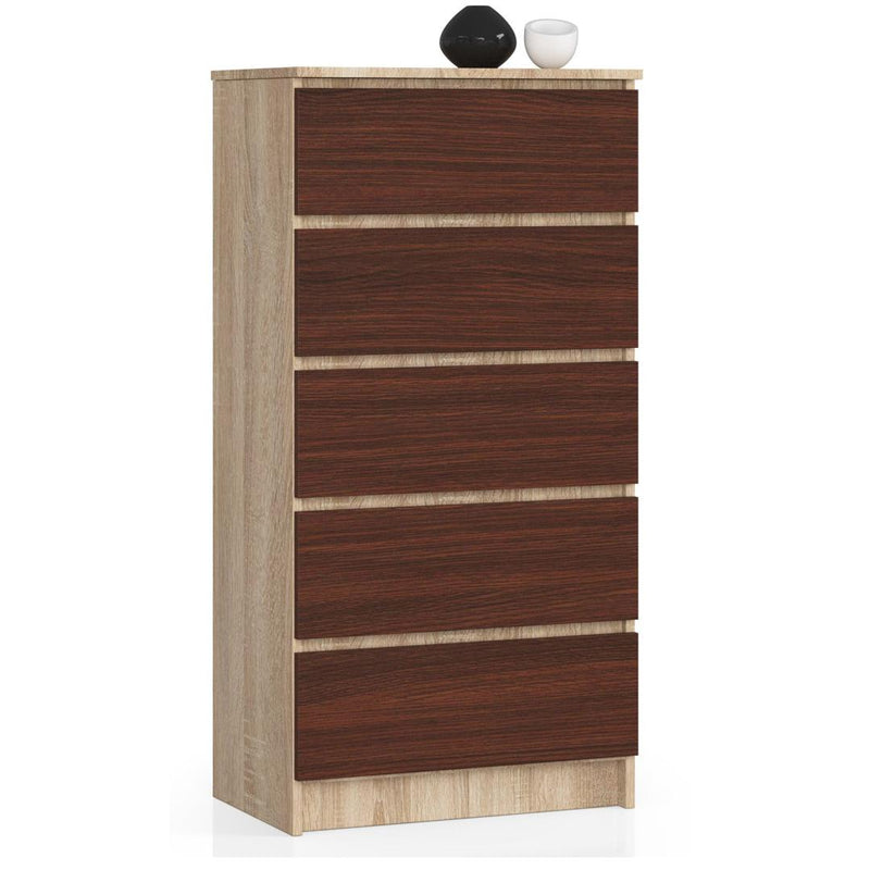 Comoda cu 5 sertare 60 x 121 x 40 setjar, wenge