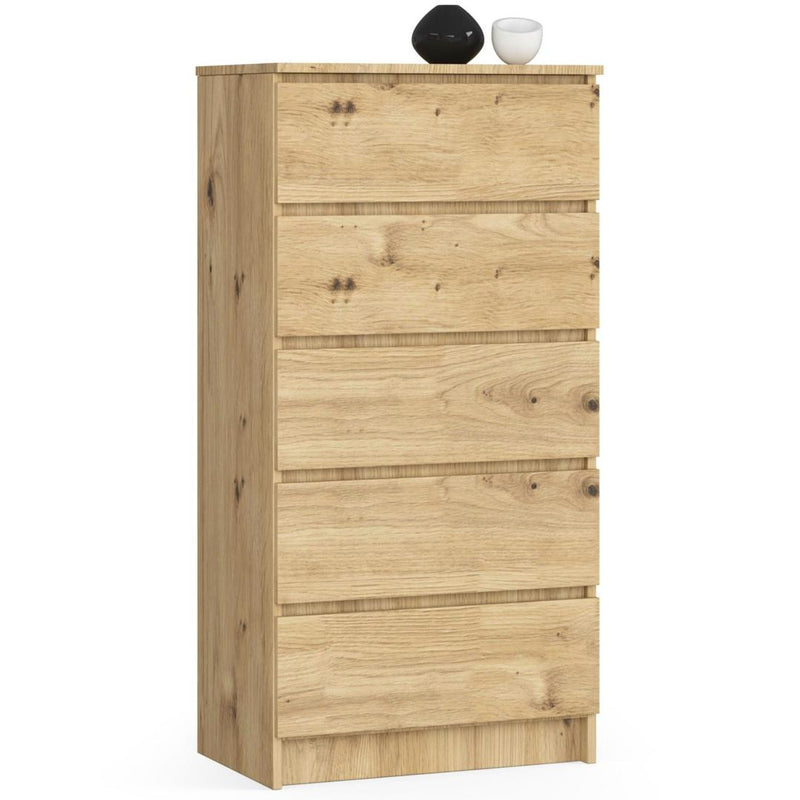 Comoda cu 5 sertare 60 x 121 x 40 stejar