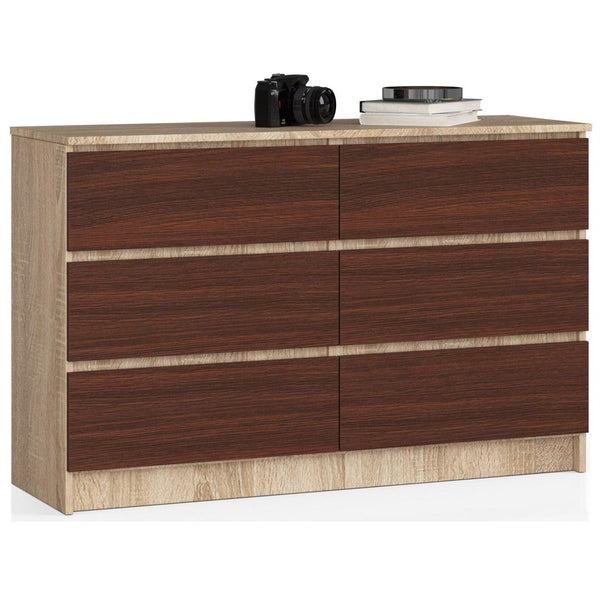 Comoda cu 6 sertare 120 x 77 x 40 setjar, wenge