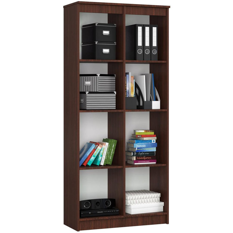 Biblioteca cu 8 rafturi 80 x 180 x 35 wenge