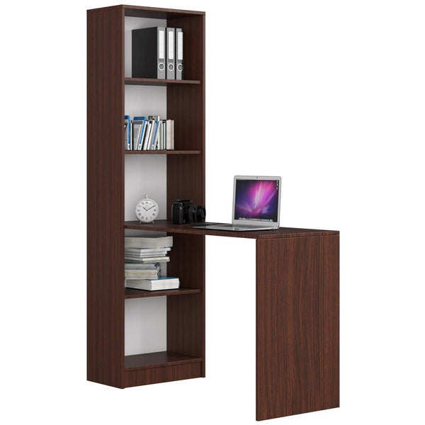 Corp biblioteca cu birou 125 x 180 x 50 wenge