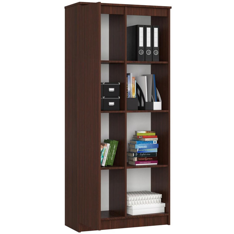 Dulap biblioteca cu 1 usa si 4 rafturi 80 x 180 x 35 cm wenge