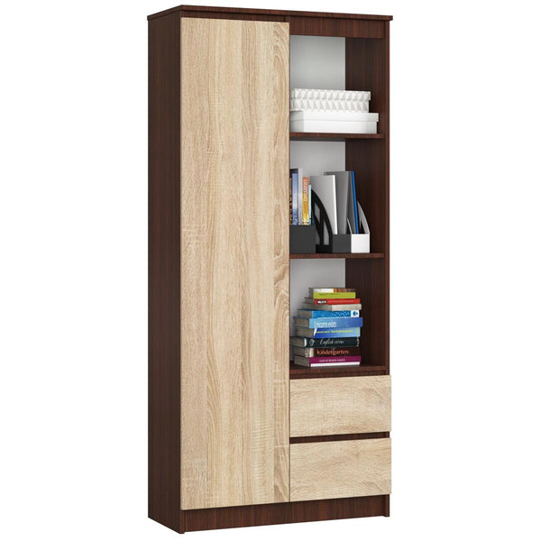 Biblioteca  80 x 180 x 35 wenge, stejar