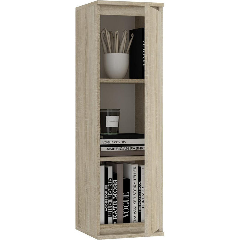 Set mobilier living cu 2 dulapuri tip corp vertical si comoda televizor 240 x 140 x 40 cm sonoma