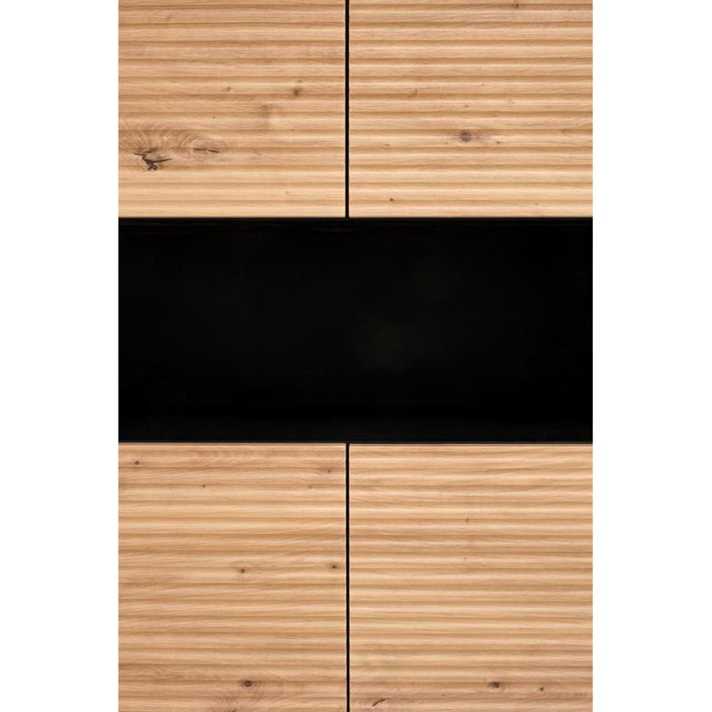 Comoda Murano cu 4 usi 40 x 100 x 156 stejar, negru
