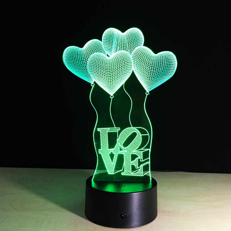 Lampa 3D LOVE