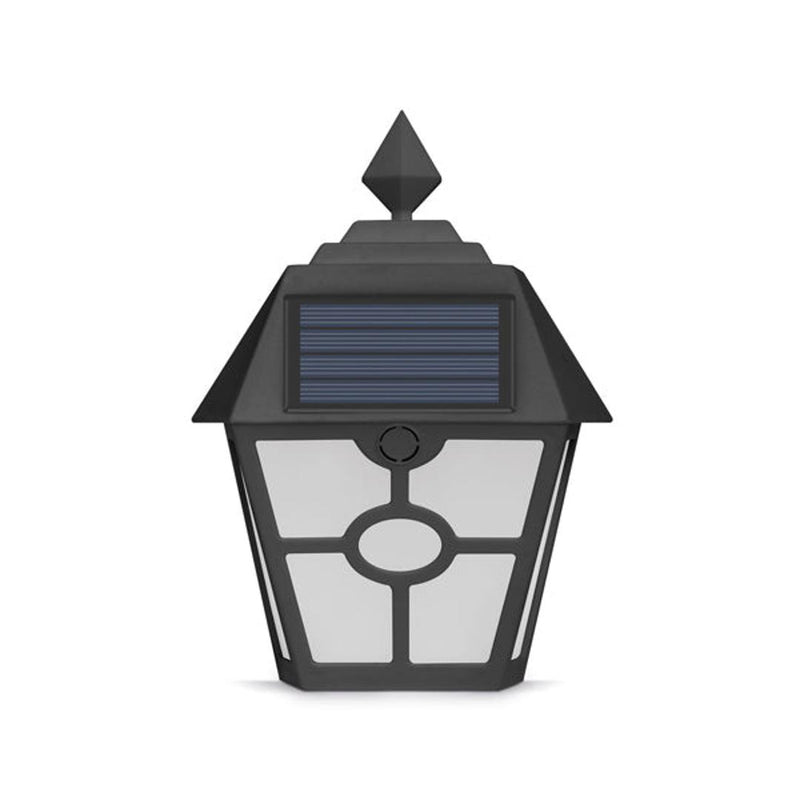 Lampa de Perete Solara LED - Negru, Alb Rece - 14 x 6,2 x 19 cm