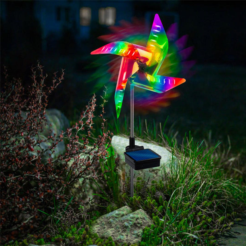 Turbina Solara Eoliana LED - Multicolor, cu Tarus - Aluminiu, Plastic - 75 x 23 x 23 cm