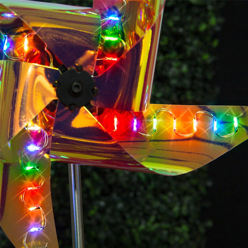 Turbina Solara Eoliana LED - Multicolor, cu Tarus - Aluminiu, Plastic - 75 x 23 x 23 cm