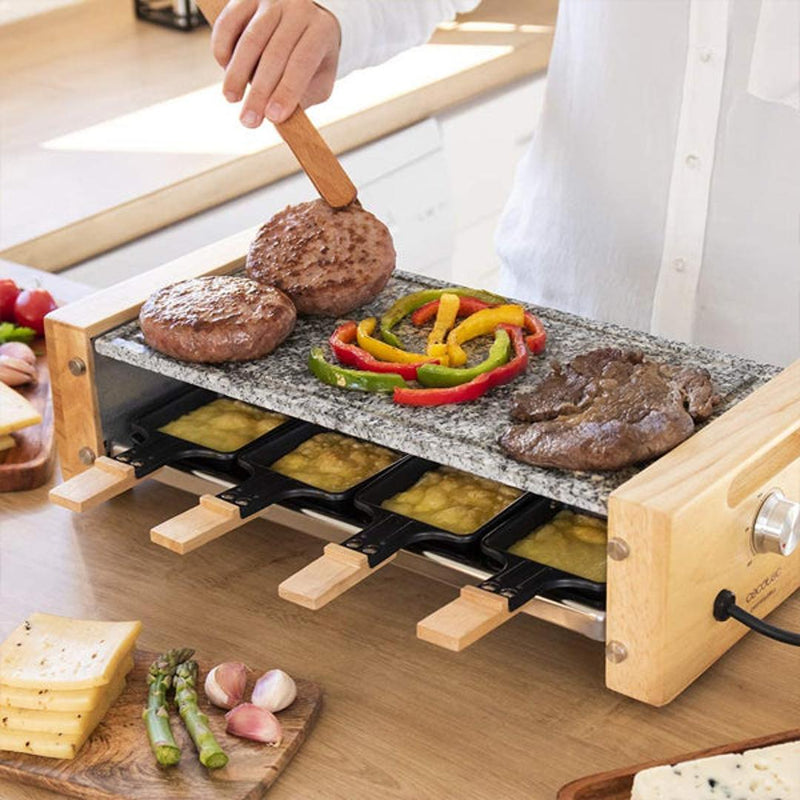 Gratar Electric Cecotec Cheese&Grill 8600 Wood AllStone Raclette 1200W