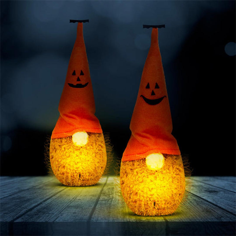 Spiridus Halloween cu LED-uri - poliester - 20 cm - 2 tipuri