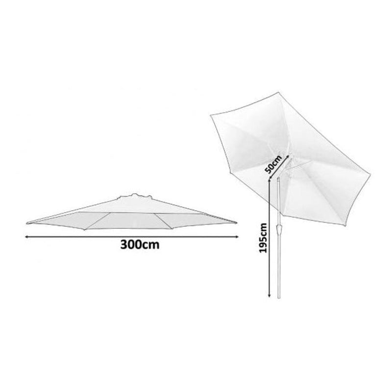 Umbrela de Soare GardenLine - Verde - 3 m