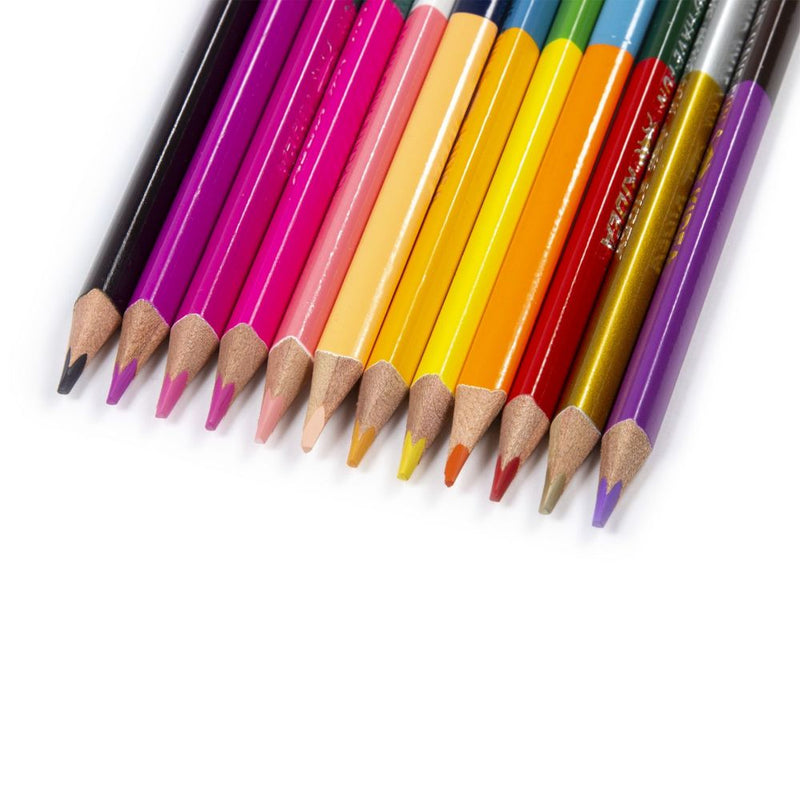 Set 24 de creioane colorate cu 48 de culori kidea