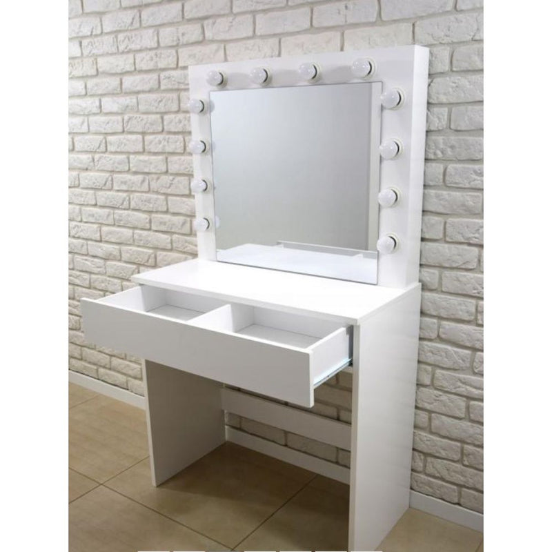 Masa de toaleta machiaj oglinda led 140 x 80 x 40 cm