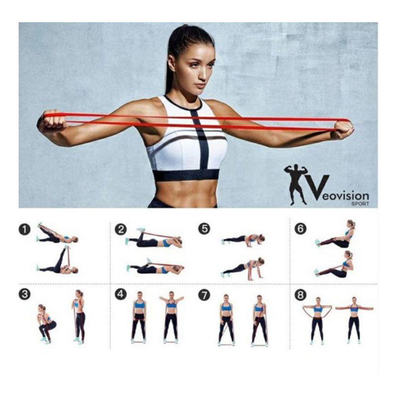 ﻿Set 4 benzi elastice fitness pentru exercitii