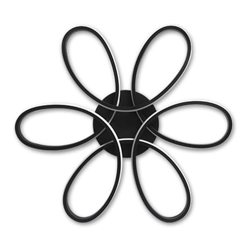 Lustra led plafoniera virgo negru cu telecomanda 58 cm 77w
